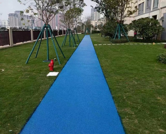 东莞市洪梅镇万科星城花园透水混凝土地坪